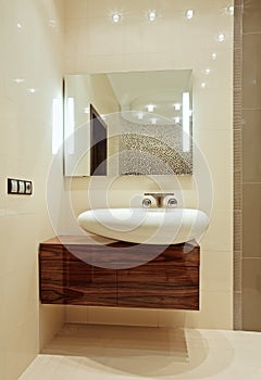 Detail of Bathroom Interior with wash-stand and