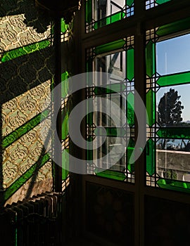 Detail of a beautiful old window in the Museo Correr in Venice, Italy