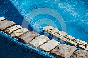 Detail of beautiful swimming pool edge