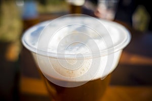 Detail of beer on the table