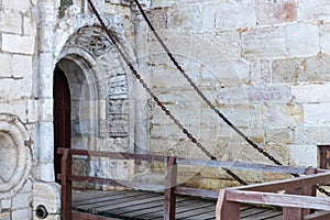 Detail of The Belem Tower, Draw bridge, Lisbon, Portugal