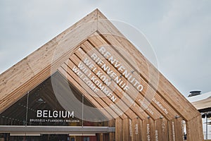 Detail of Belgium pavilion at Expo 2105 in Milan, Italy