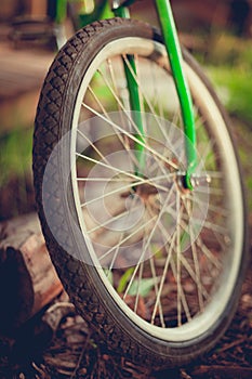 Detail of Bike Tire wheel