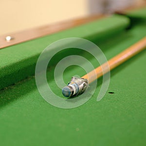 Detail of a billiard cue