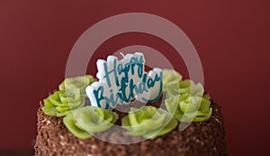 detail of birthday cake