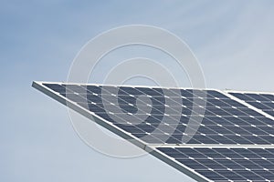 Detail of black and silver solar panel photo