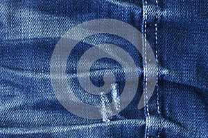 Detail of blue jeans