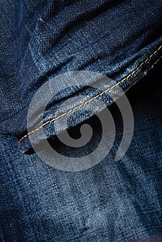 Detail of blue jeans texture