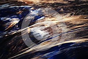 Detail blurred autumn river