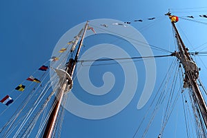 On board of a sailing training ship