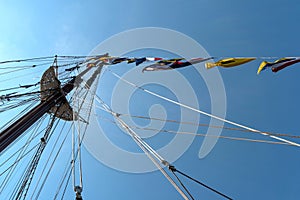 On board of a sailing training ship