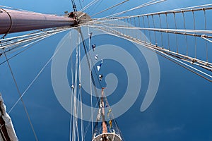 On board of a sailing training ship