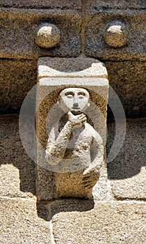 Detail of Boelhe romanesque church in Penafiel