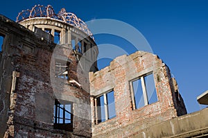 Detail of A-Bomb Dome in Hiroshima, Japan