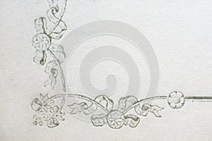 a detail of a border in a paper photo