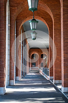 Arcades in Nuevos Ministerios Complex in Madrid