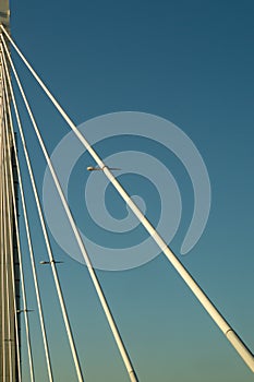 Detail of a bridge abstract background. view on the bridge part