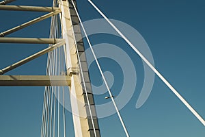 Detail of a bridge abstract background. view on the bridge part