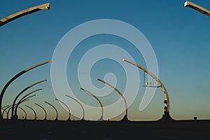 Detail of a bridge abstract background. view on the bridge part