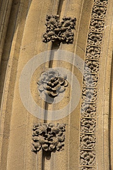 Detail from Bristol Cathedral founded in 1140, originally named St Augustine`s Abbey.