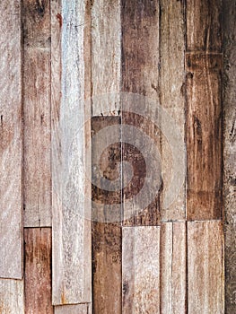 Detail of a brown wooden wall texture and background with copy space