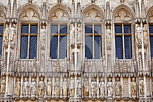 Detail of Brussels City Hall/Town Hall (Hotel de Ville)