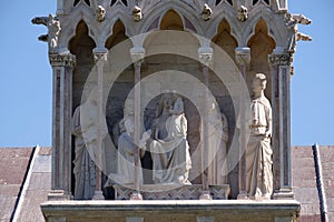Detail of the building Camposanto Monumentale in Pisa photo