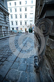 Detail of a building in the first district of Vienna Austria