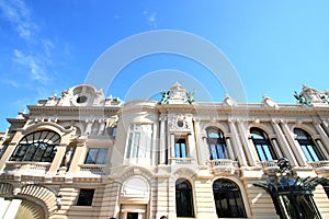 Detail of the building of The Monaco's Casino