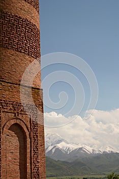 Detail of Burana tower. Tokmok. Chuy Region. Kyrgyzstan