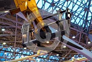 Detail of the cabin of a telescopic elevator