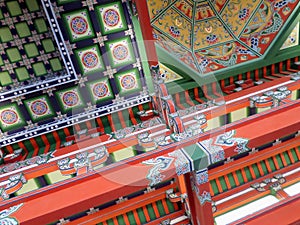 Detail of the caisson ceiling, Nanjing Museum, Jiangsu Province, China