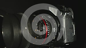 Detail of Camera lens setup