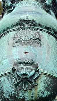 Detail on a cannon on the Castillo de San Marcos