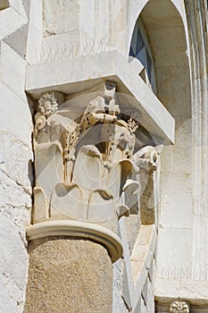 Detail of the capital of a column on the Duomo of Pisa, Tuscany - Italy