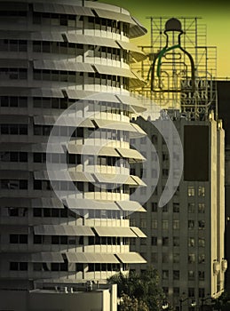 Detail of Capitol Records building