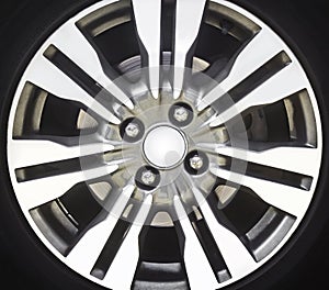 Detail of a car alloy rim