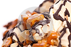 Detail of caramels icecream