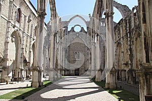 Detail of the Carmo church in Lisbon photo