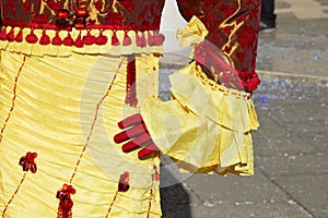 Detail of a carnival costume