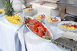 Detail of the catering food