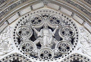 Detail of the Cathedral of St. John the Divine.