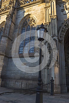 Detail of Catholic temple exterior