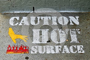 Caution Hot Surfaces Sign