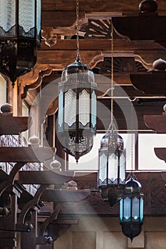 Detail of a ceiling of Madinat Jumeirah souq in Dubai, United Arab Emirat