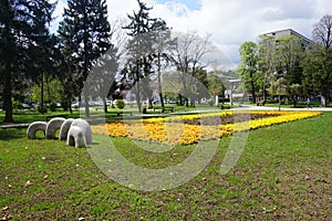 Detail from the Central city park, Leskovac, southern Serbia