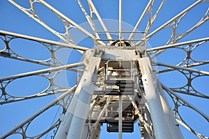 Detail of the central part of a Ferris wheel
