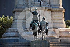 Detail of Cervantes monument