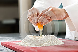 Detail of a Chef at work