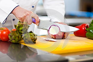 Detail of a Chef at work